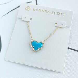 ✨Kendra Scott✨ Ari Heart Gold Necklace Turquoise
